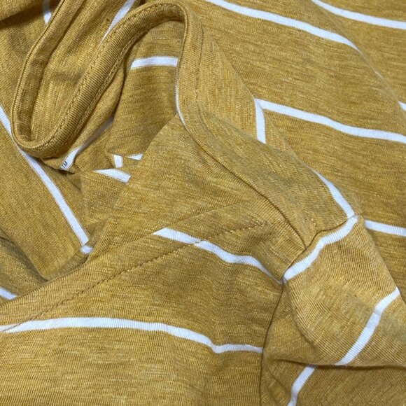 A New Day T-Shirt 3/4 Sleeve Mustard White Stripe Size XL Extra Large - Picture 5 of 6